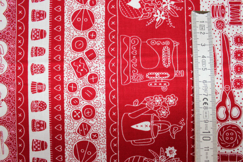 Preview: Designerbaumwollstoff Say it with a Stitch (10 cm)